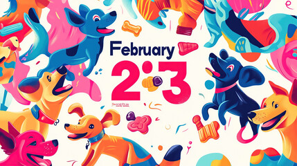 Vibrant Graphic Celebrating International Dog Biscuit Day
