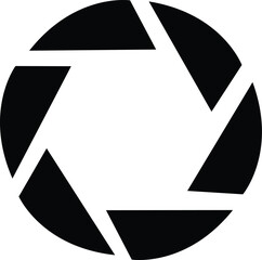 camera shutter icons. Camera lens diaphragm. Aperture icon. black camera. Camera shutter icons design. Camera lens diaphragm