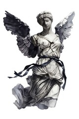 Fototapeta premium Art illustration statue ribbon.