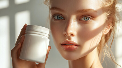 Girl with product mockup