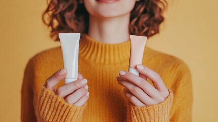 Girl with product mockup