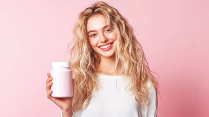 Girl with product mockup
