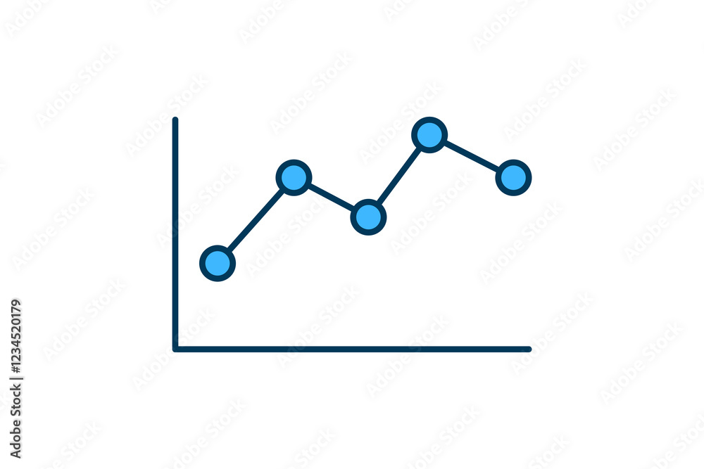 Poster bar chart icon vector. icon related to graph and seo . suitable for web site, app, user interfaces, 