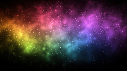 Fototapeta premium Rainbow nebula cosmic dust, galaxy background, digital art, website design