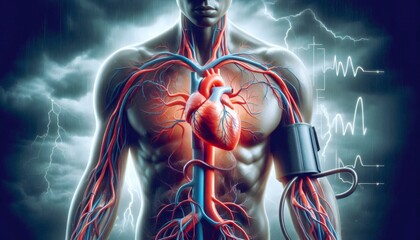 human heart vessels arteries hypertension blood pressure rhythms cardiology pulse heartbeats
