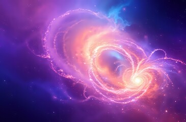 Obraz premium Vibrant Galaxy Cosmos with Stars and Nebulae