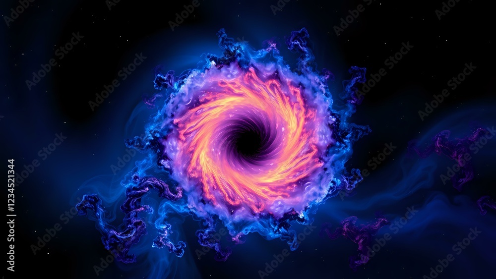 Wall mural cosmic swirl: vibrant galactic structure in deep space