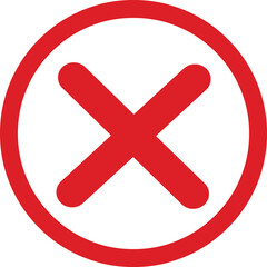 Obraz premium line Red cross sign icon. Wrong mark. Red cross X symbol. Red grunge X icon. Cross brush sign 