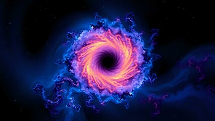 Obraz premium Cosmic Swirl: Vibrant Galactic Structure in Deep Space