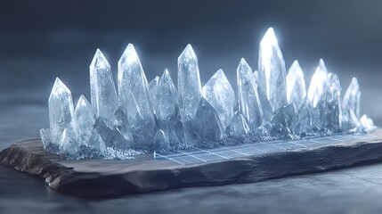 Obraz premium Mystic Crystal Charging Station for Energy Work and Spiritual Focus