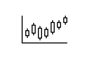 chart icon. Icon related to graph and seo . suitable for web site, app, user interfaces, printable etc. line icon style. simple vector design editable