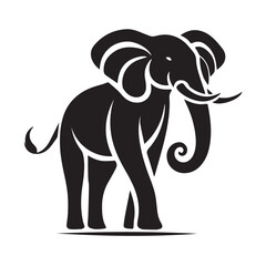 Fototapeta premium Elephant Head Silhouette vector