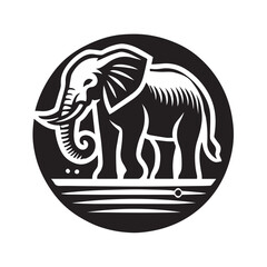 Obraz premium Elephant Head Silhouette vector