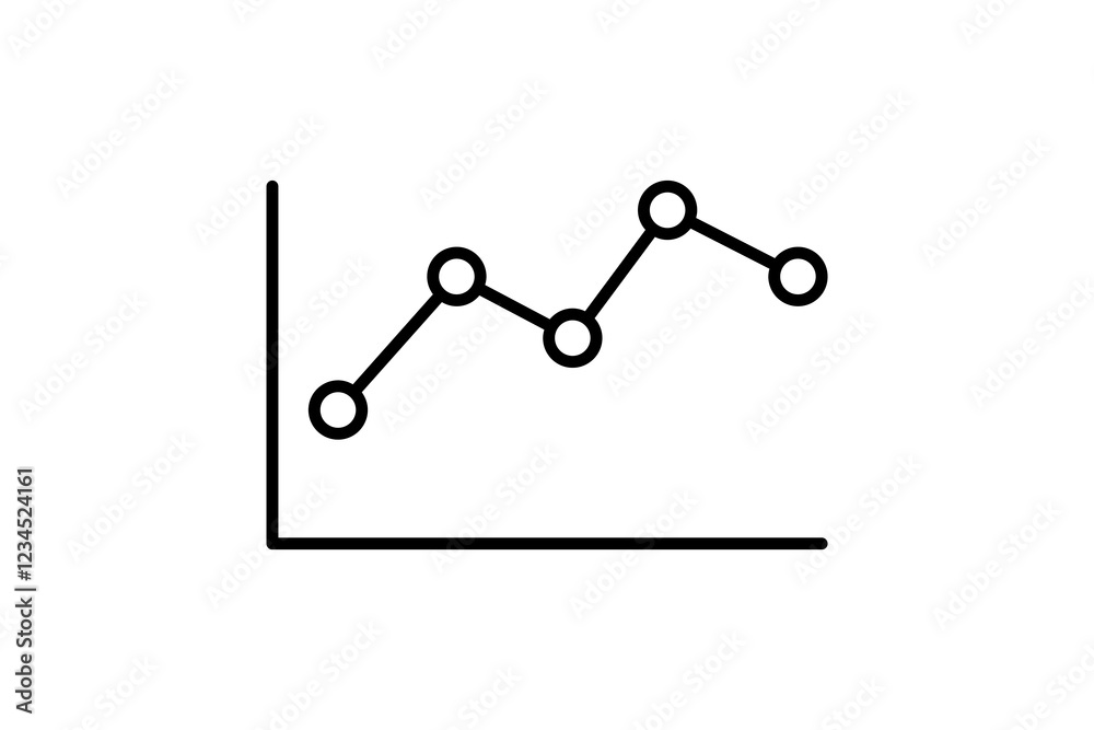 Poster bar chart icon vector. icon related to graph and seo . suitable for web site, app, user interfaces, 