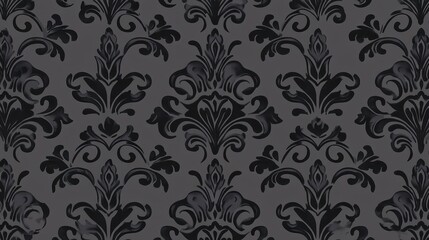 Fototapeta premium Dark Damask Pattern
