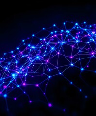Fototapeta premium Neural Network Odyssey - Futuristic Algorithmic Art