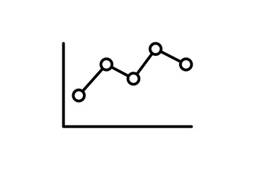 bar chart icon vector. Icon related to graph and seo . suitable for web site, app, user interfaces, printable etc. line icon style. simple vector design editable