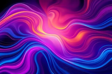 Obraz premium Abstract Fluid Dynamics Art with Purple and Blue Swirls