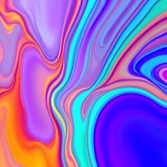Fototapeta premium Vibrant Swirling Abstract Art: Dynamic Energy in Color