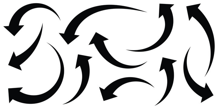 Curve arrow icon. arrow icon for your web site design, logo, app, UI. arrow indicated the direction symbol. curved arrow sign. Black rounded arrow. Vector illustration