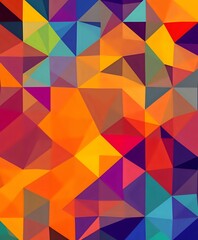 Fototapeta premium Vibrant Geometric Abstract Art - Modern Wallpaper Design
