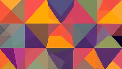 Abstract Geometric Pattern with Vibrant Triangles - Modern Minimalist Design
