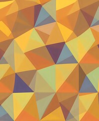 Obraz premium Abstract Geometric Design with Triangles in Vibrant Warm Tones
