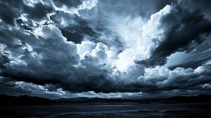 Obraz premium the natural beauty of the sky and dark clouds