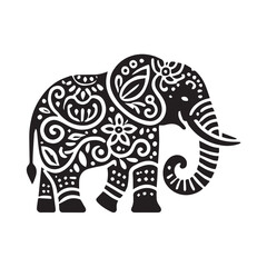 Elephant Head Silhouette vector