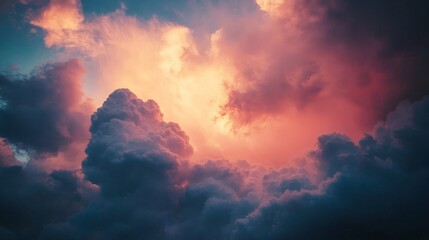 Obraz premium the natural beauty of the sky and dark clouds