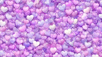 Fototapeta premium Purple Hearts Background