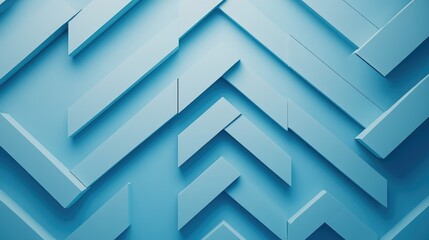 Fototapeta premium Abstract Geometric Patterns in Shades of Blue with Three-Dimensional Arrows and Angled Shapes for Modern Design and Background Use
