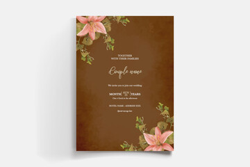 BRIDAL SHOWER FLORAL INVITATION TEMPLATE