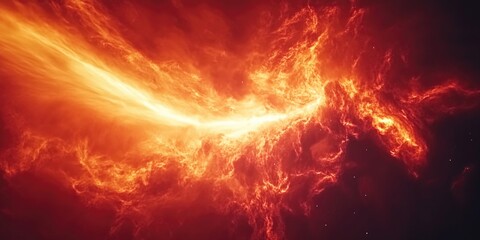 Fototapeta premium Bright Orange Star in Sky