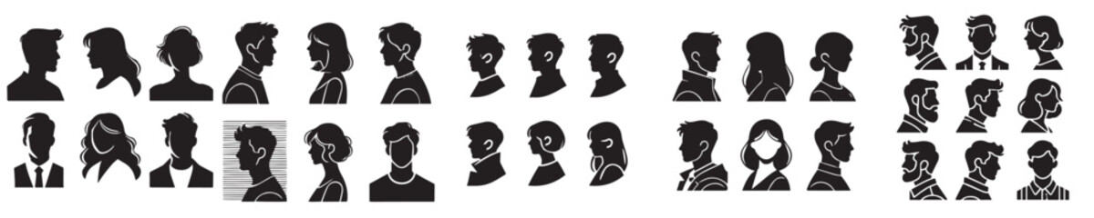 set of profile vector icons