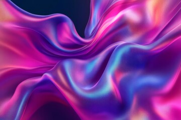 Fototapeta premium Vibrant Abstract Waves of Silk in Purple and Pink Hues