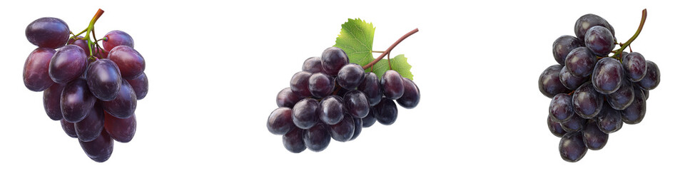 Fototapeta premium Raisin isolated on transparent background, PNG, Set of