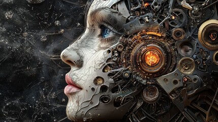 The fusion of human creativity and technological tools creates a masterpiece of progress and potential. 