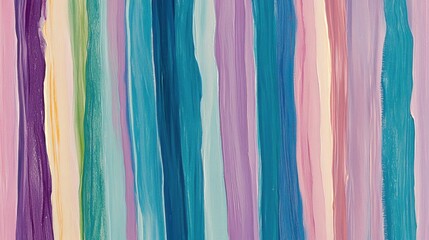 Abstract Pastel Stripes Painting