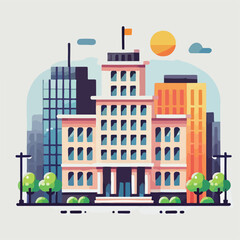 The towering magnificent buildings