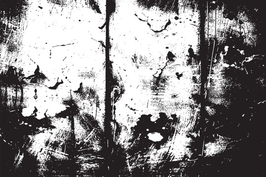 The grunge texture is covered with layers of cracks, scratches and chips. Vector illustration background.