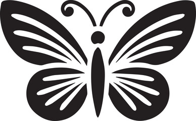 Obraz premium Butterfly art and illustration vector black on white background.