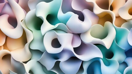 Abstract Pastel Wave Forms