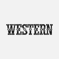 Western Text Written Typography Template Background Vector Illustration Wallpaper Featuring Cowboy, Ranch, Desert, Wild West, and Rustic Western Culture Themes