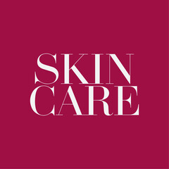 Skin Care Text Written Typography Template Background Vector Illustration Wallpaper Featuring Healthy Skin, Beauty Routine, Cosmetics, Hydration, and Natural Skincare Concepts