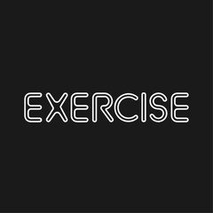 Exercise Text Written Typography Template Background Vector Illustration Wallpaper for Fitness, Workout, Motivation, and Healthy Lifestyle Themes.