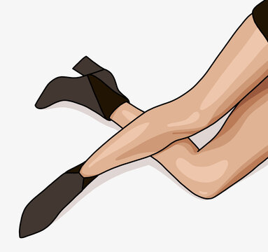 Elegant Legs in Black Heels