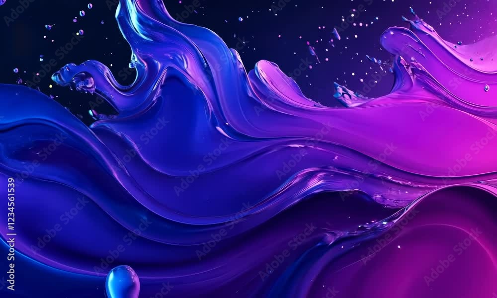 Sticker an abstract purple surface or texture moving in random patterns on different ends, stunning artwork