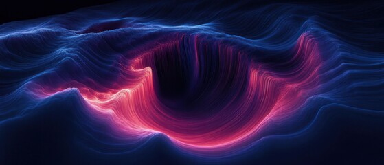 Obraz premium Abstract wave patterns with vibrant colors creating depth