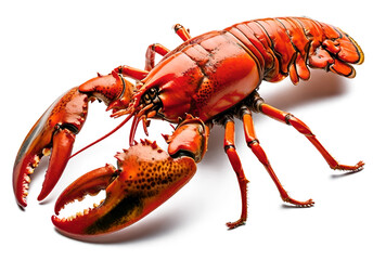 Big lobster isolated transparent background. Sample for package design